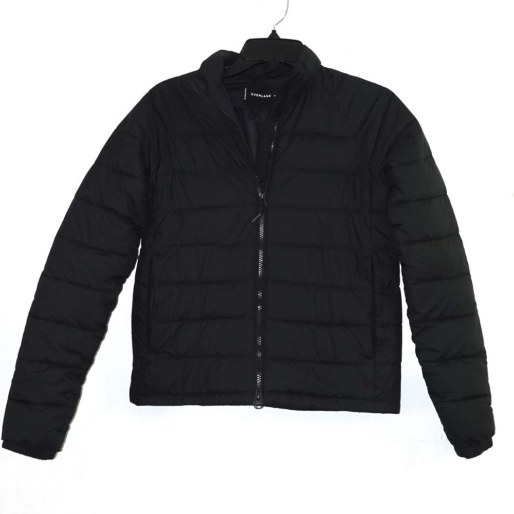 Everlane Lightweight‎ Puffer Jacket – Size XXS, Black, Zip Front with Pockets
